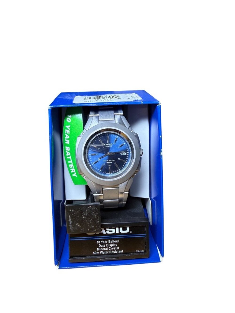 NEW Casio MTP3050D-2AV Watch Blue Dial Stainless Steel